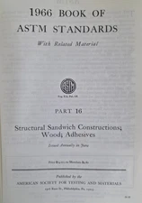 1966 ASTM Standards Part 16: Structural Sandwich Constructions
