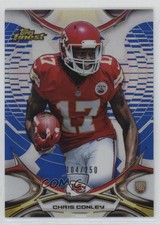 2015 Topps Finest Blue Refractor 104/250 Chris Conley #122 0l6m