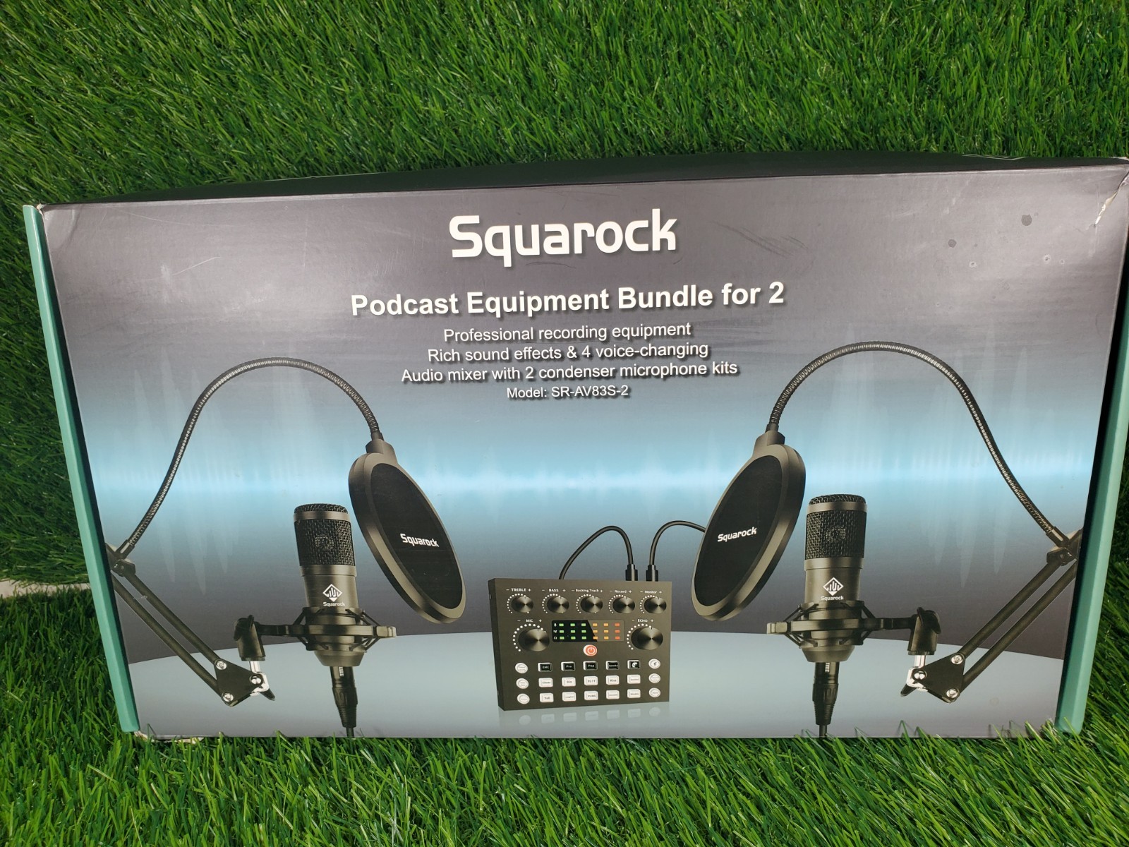 Squarock Podcast Equipment Bundle For 2. Model#Sr-Av83S-2