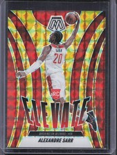 2024-25 Panini Mosaic #7 Alexandre Sarr Elevate Mosaic Reactive Yellow #/99