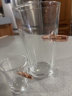 Shotgun Shell 16oz Glass And Shot Glass
