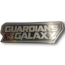Guardians of the Galaxy Sticker 7"x2.5" | Black Holographic Vinyl Decal | Metal 