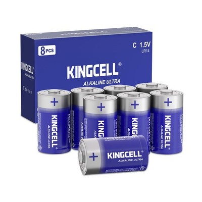 KINGCELL C Cell Alkaline Hight Performance Batteries 8 Pack, 1.5 8 Count 