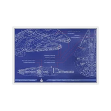 2025 Niue Star Wars Millennium Falcon 1 oz Silver Blueprint Foil