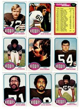 1976 Topps CLEVELAND BROWNS Football 18 card team set BRIAN SIPE Rookie ex