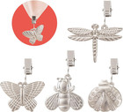 4 Pack of Tablecloth Weights with Metal Table Clip Clamps for Outdoor Garden Par
