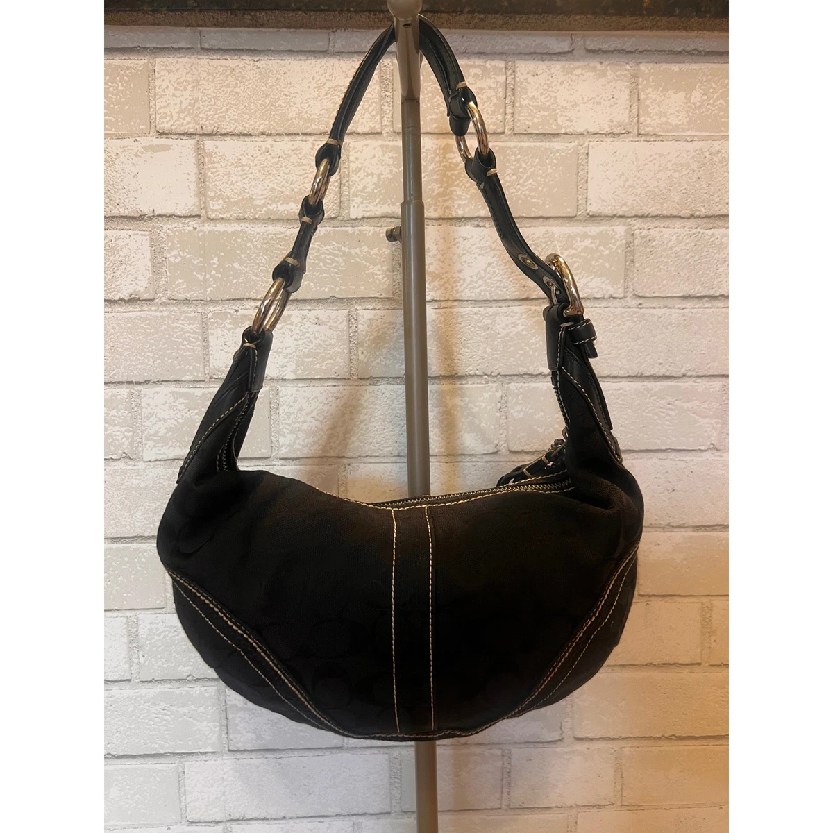Coach Black Signature Hobo Bag for sale - eBay