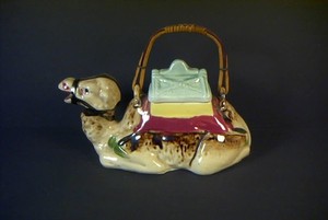 8" Camel Teapot, Bamboo Handle, Made By Tashiro Shoten LTD. Japan, Vintage