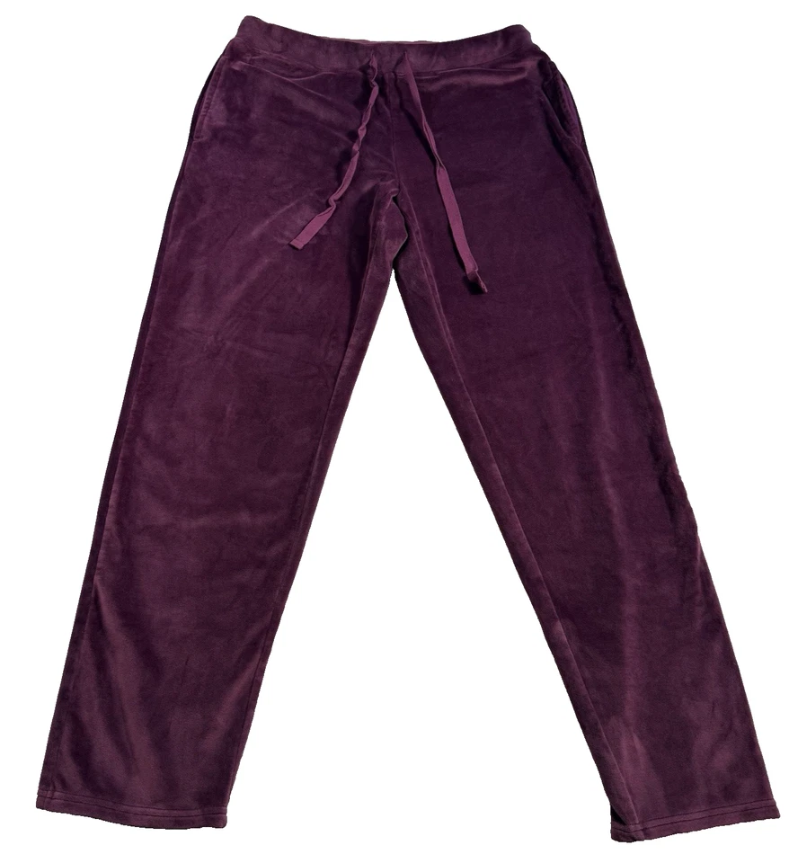 Conjunto de pijama de 2 piezas Natori de terciopelo púrpura para mujer talla L Foto 4 de 4