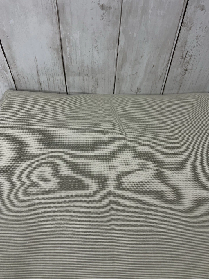 Heavy Muslin Pinstripe Beige Cotton Fabric 3.33 Yards 64" Wide Unbranded Vintage - Image 4 of 4