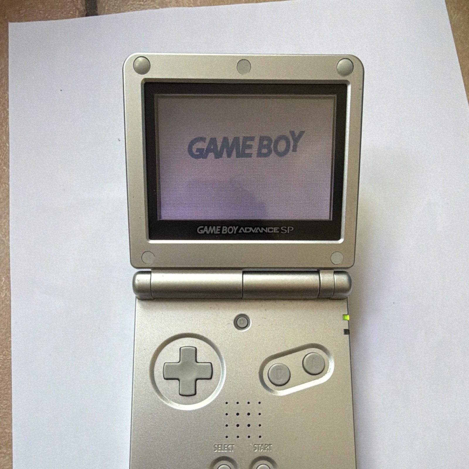 Nintendo Game Boy Advance SP AGS-001 argento console portatile PAL e caricatore