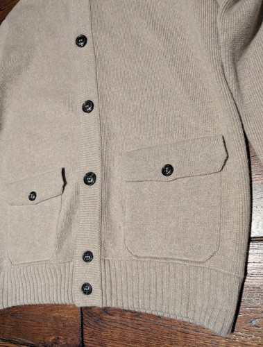 Drumohr Ribbed Trim Knit LambsWool Mock Neck Cardigan Sweater Size 56 - L - NWT - Picture 6 of 19