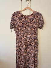 Madewell Pink Silk Midi with Keyhole M