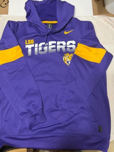 Men’s Nike LSU Tigers Club Fleece Hoodie Purple Louisiana State XL