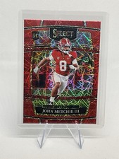 2022 Panini Select Draft Picks - Concourse John Metchie III #9 Red Lazer (531)