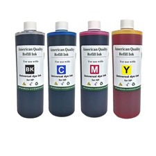 4x500ml Ink Refill Kit Bottles BKCMY For HP 950XL 951XL 952XL 962XL Universal
