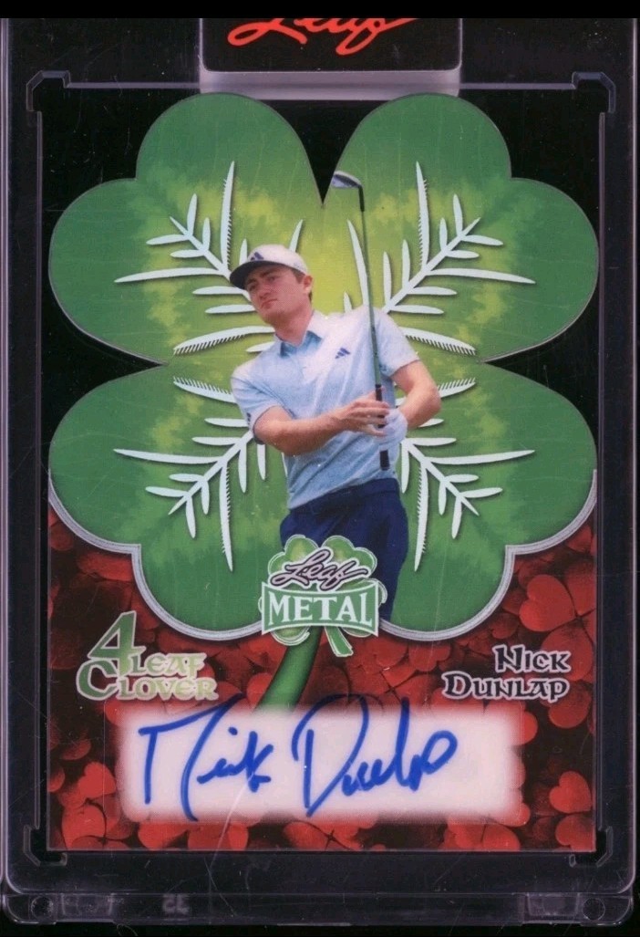 2026 Leaf Metal Nick Dunlap AUTO /2 Golf Card 4L-ND1 Red RARE Die