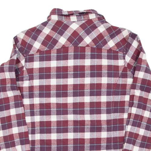 CARHARTT Womens Flannel Shirt Purple Check Long Sleeve L - Picture 4 of 6