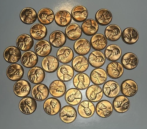 1953 D BU WHEAT LINCOLN CENTS PARTIAL ROLL (43 COINS) - FROM OLD COLLECTION