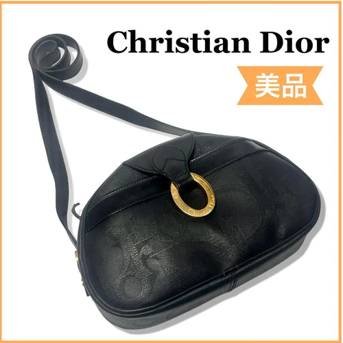 Sac bandoulière Christian Dior noir PVC unique en son genre occasion