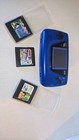 SEGA GAME GEAR BLUE / SONIC 2 JUNGLE BOOK CASTLE ILLUSION PARTS OR REPAIR LOT L