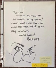 JEANTY GEORGES Cartoonist real hand signed an...