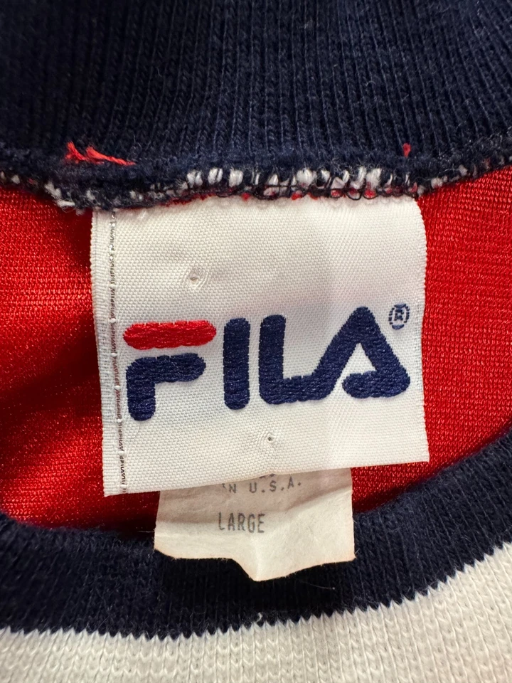 Camiseta sin mangas vintage de baloncesto Fila de los 80 con logotipo de la NBA hecha en EE. UU. talla L Foto 3 de 4