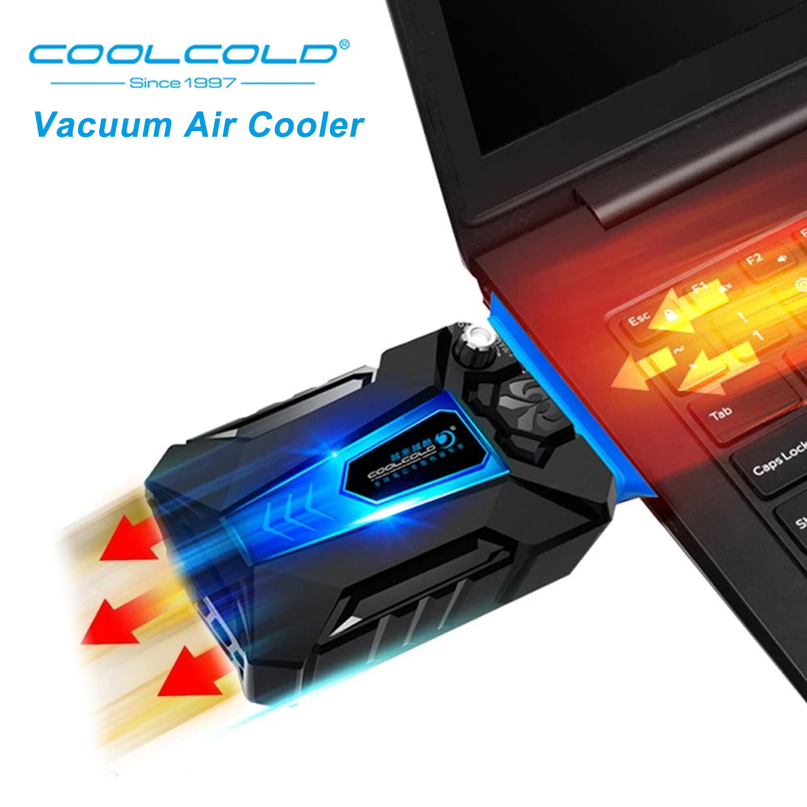 COOLCOLD Mini Vacuum Laptop Cooler Cooling Fan Notebook USB Air