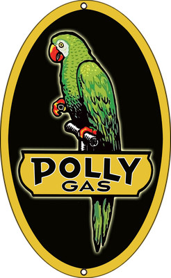 Polly Gas Sign 11X18 Oval