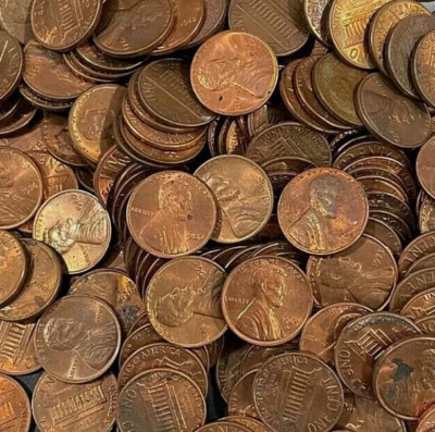 3 Rolls of 95% Copper Lincoln Penny/Pennies dates ranging between 1959- 1982