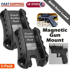 Pack of 2 Gun Magnet Mount, Quick Draw Loaded Magnetic Holster Concealed Holder*