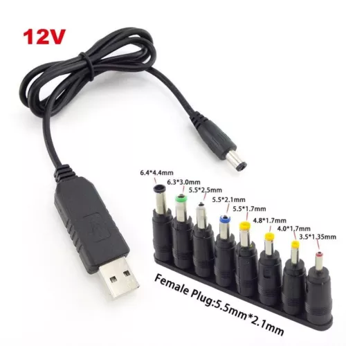 Universal USB auf DC Power Boost Kabel Ladekabel Stecker Router Mini Lüfter Lautsprecher - Bild 10 von 13
