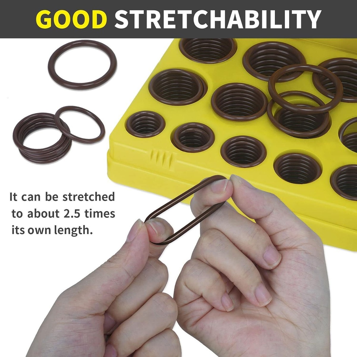 386 Piece O-Ring Seal Set, 30 Sizes, Silicone Plumbing Set