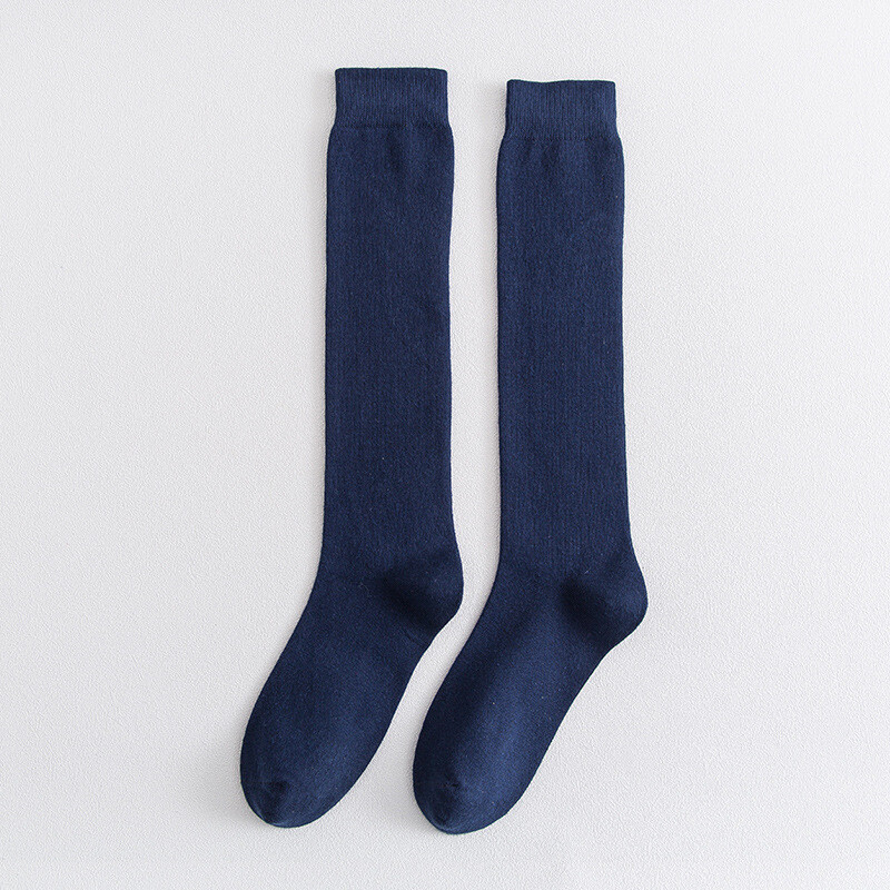 3 Pairs Men's Cotton Knee High Socks Casual Solid Colors Fashion Socks