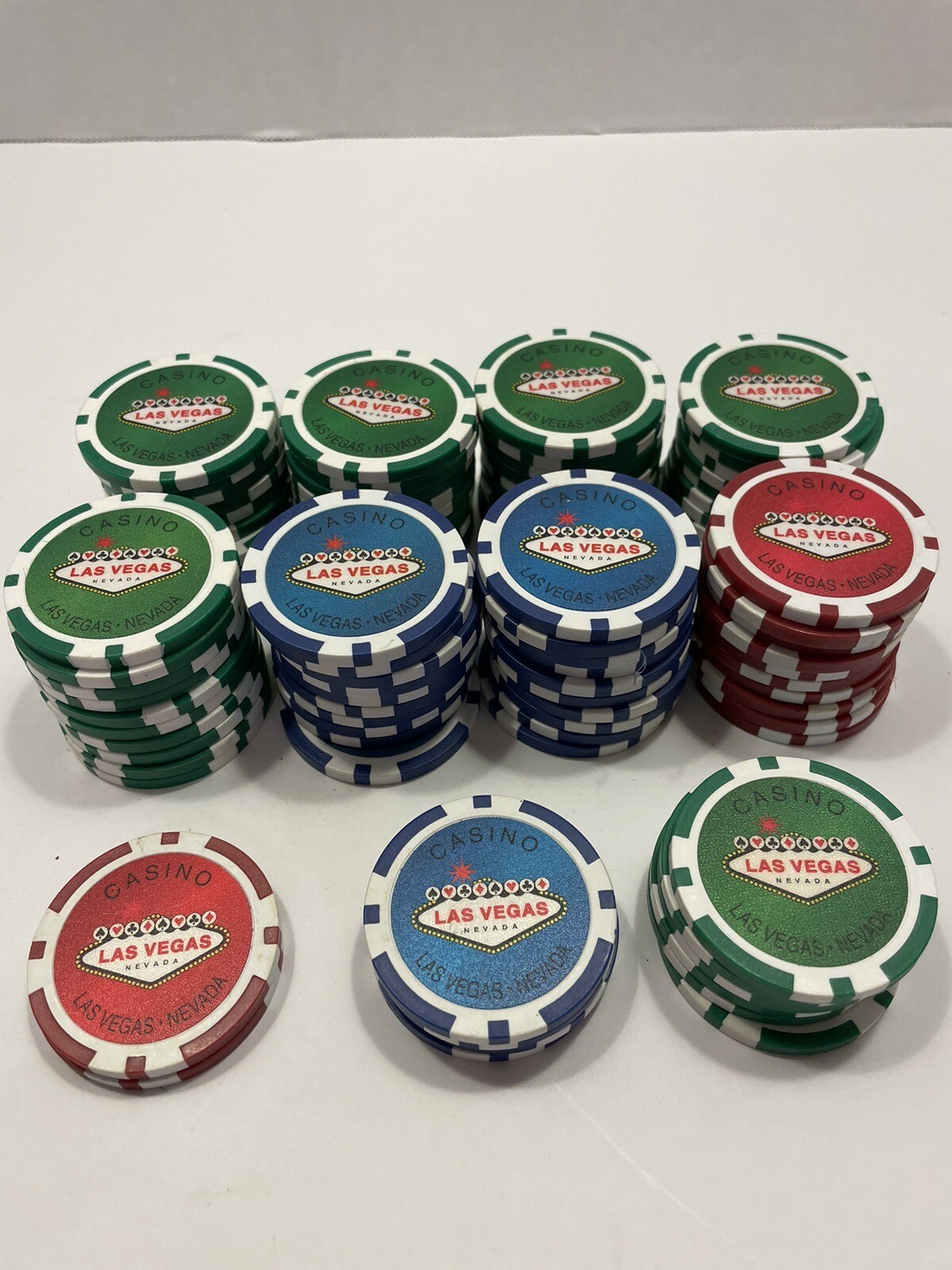 Lot of 92 Las Vegas Nevada Casino Souvenir Heavy Clay Poker Chips eBay