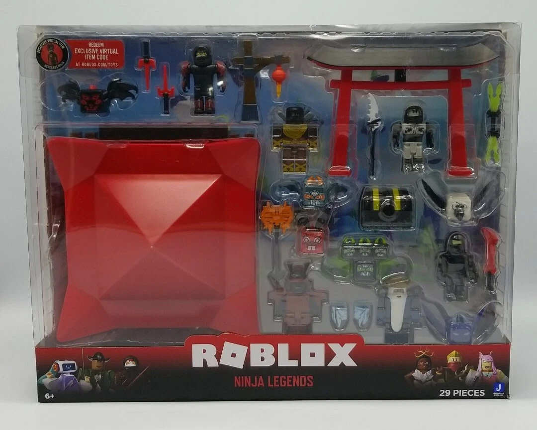 Roblox Ninja Legends 29 Pieces Playset 6 Figs + Accessories & Virtual Code  New!