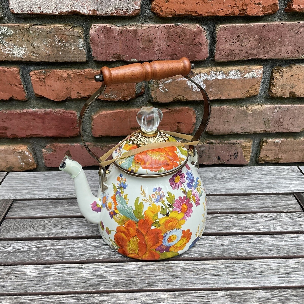 Williams Sonoma MacKenzie-Childs Flower Market Teakettle Multi 2qt