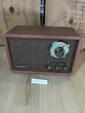 Victrola Retro Wood -Walnut Bluetooth Speaker FM/AM Radio Rotary Dial VRS-2800