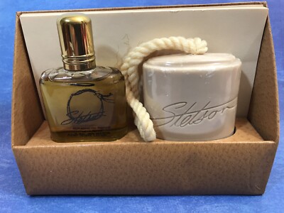 Vintage STETSON Splash After Shave Lotion, Soap-on-a-Rope & Stationary
