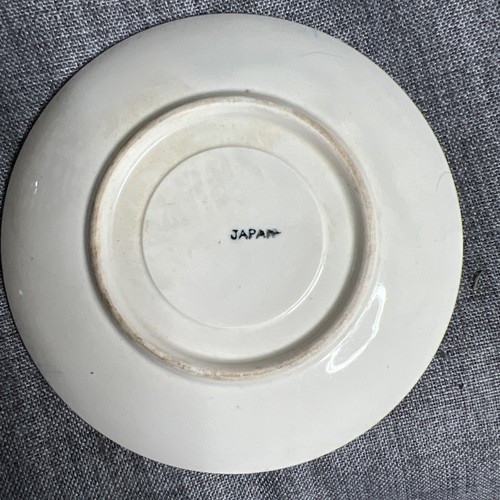 Saucer Plate Antique Blue/White Porcelain Dish Japan House Trees 6 1/4" - Picture 3 of 3