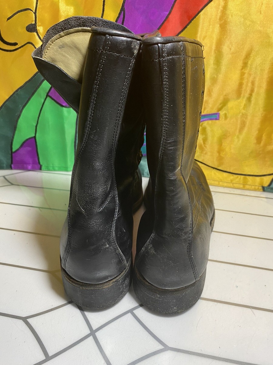 Vgt Leather Boots 10 EE Black Mens Lined Armorted | eBay display picture 1