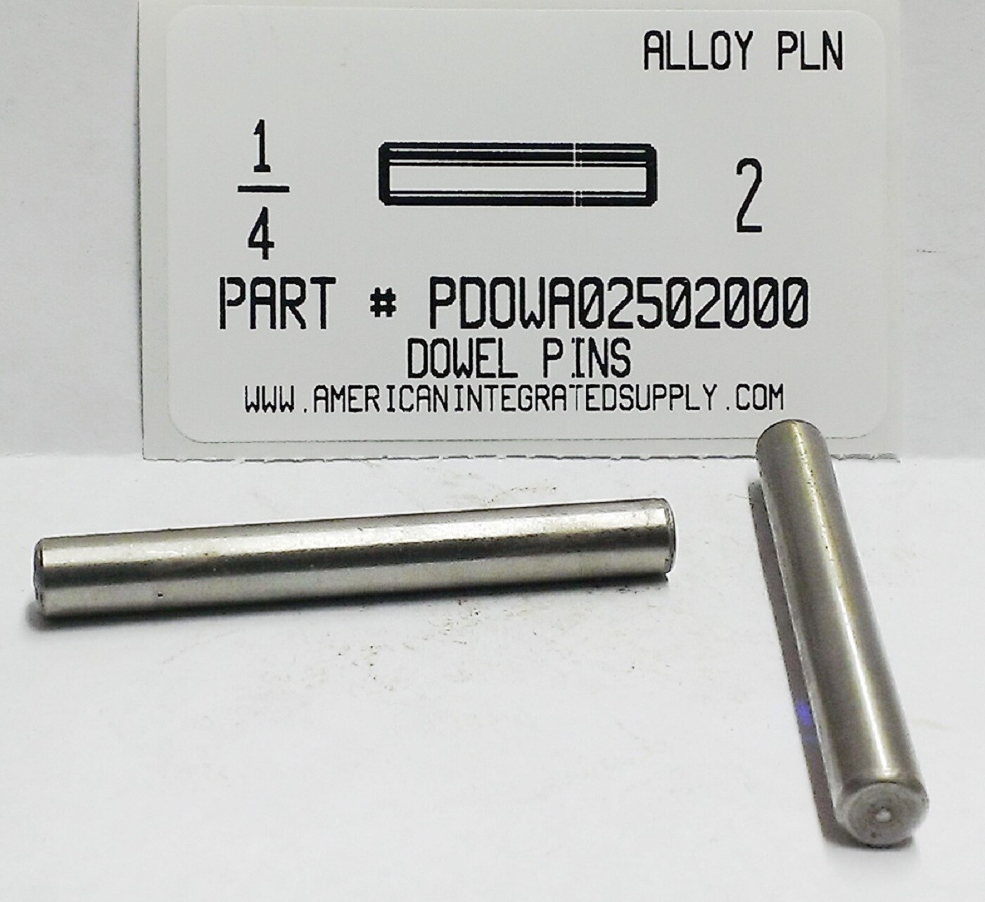 10 Goupilles Cylindriques (dowel Pins) En Acier Allié - Dimensions 1/4" De Diamètre X 2" De Longueur, Finition Lisse