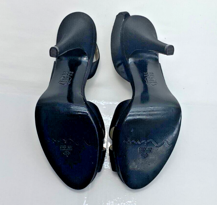 A New Day | Shoes | A New Day Annette Black Satin Slingback Heels With Memory Foam 6828be9eff0320fca3cd2745
