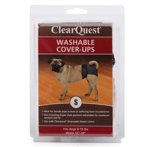 DOG DIAPERS - TWO Reusable & Washable Cover Up Garments Stripes & Polka Dots - Picture 3 of 12