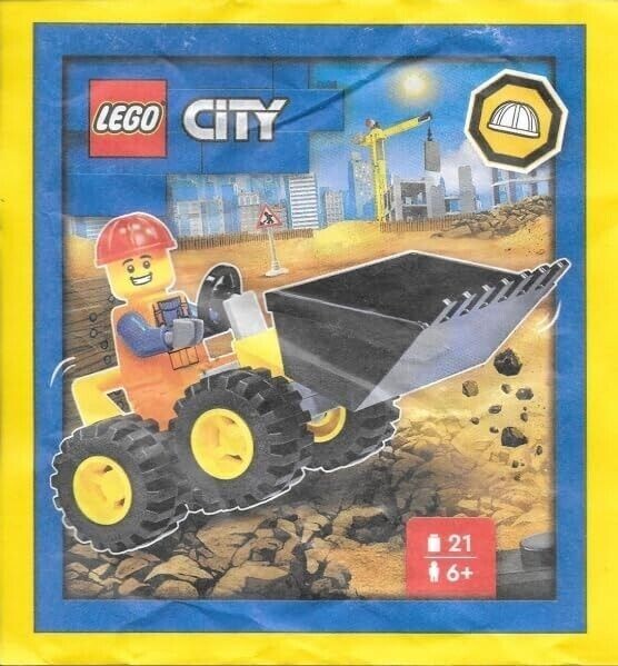 LEGO City: Construction Worker Minifigure with Bull Dozer | eBay