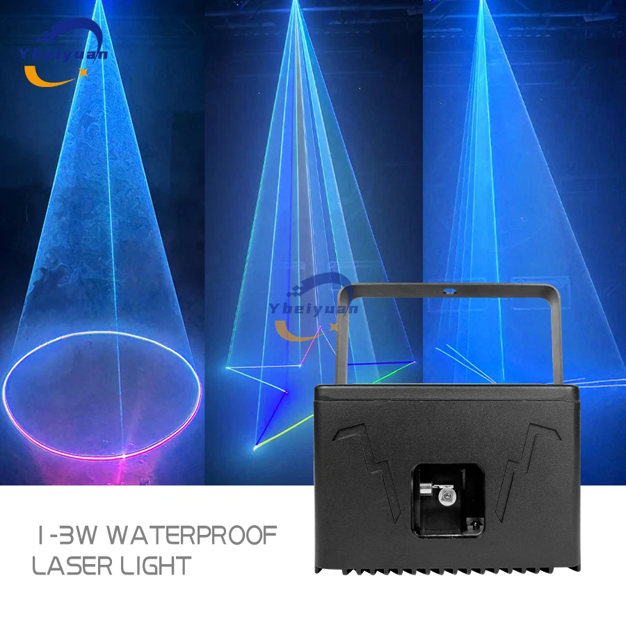 IP65 Waterproof Animation Laser Light RGB Full Color 1W 2W 3W DMX512 For Disco - Image 4 of 4