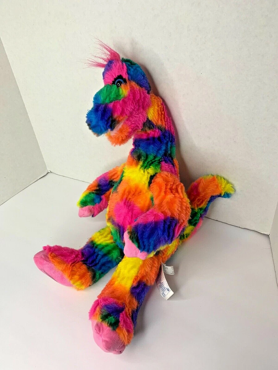 Build A Bear Rainbow Tye Dye Apatosaurus Plush Stuffed Animal Toy