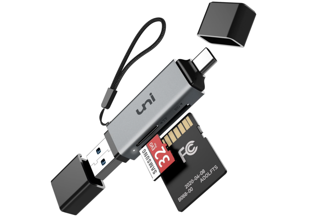 SD Card Reader, High-Speed USB C to Micro SD Card Adapter, uni Dual Slots USB 3.-image
