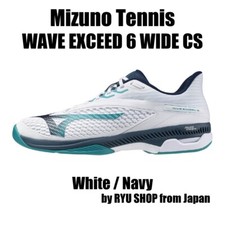 Mizuno Tennis Shoes WAVE EXCEED 6 WIDE CS 61GR251118 White / Navy