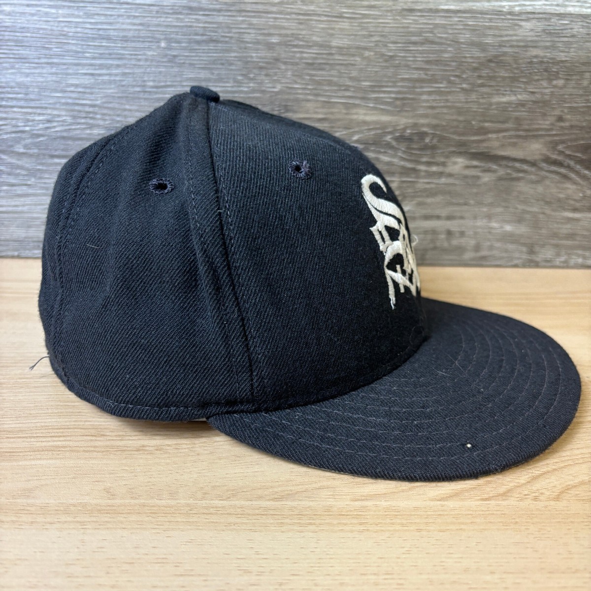 Vintage Chicago White Sox Hat 7 1/4 Black Wool Wide World Of  display picture 2